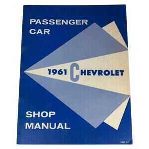 1961 Chevrolet Impala Bel Air Nomad Wagon Passenger CAR Shop Service Manual OEM